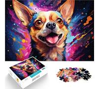 Puzzle da 1000 pezzi per adulti Chihuahua Dog Art educativo giocattolo antistress 50 x 70 cm per alleviare lo stress sfida difficile