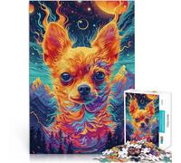 Puzzle da 1000 pezzi per adulti Chihuahua psichedelico, 50 x 75 cm, gioco sofisticato e gioco di famiglia per adolescenti dai 14 anni in su