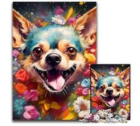 Puzzle da 1000 pezzi per adulti, Chihuahua, puzzle in legno ideale per gli innamorati, perfetto regalo di Natale, Capodanno e San Valentino, 50x75CM/19,68x29,52 pollici.