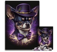 Puzzle da 1000 pezzi per adulti Chihuahua Puzzle in legno Ideale per gli innamorati, perfetto regalo di Natale, Capodanno, San Valentino 50x75CM/19,68x29,52 pollici