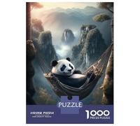 Puzzle Da 1000 Pezzi Per Adulti Chilling Panda in Hammock Puzzle Per Adulti Gioco Rompicapo Antistress Regalo Di Compleanno E Unico 70x50cm/1000pcs