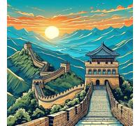 Puzzle da 1000 pezzi per adulti China Great Wall Scenery dipinti decorativi Ogni pezzo è unico, tecnologia Softclick significa che i pezzi si adattano perfettamente insieme
