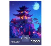 Puzzle Da 1000 Pezzi Per Adulti Chinese Style Pagoda Night View Puzzle Per Adolescenti Giocattolo Decorazione Da Parete Regali Per Donne Regali Unici Per Compleanno E Natale 70x50cm/1000pcs