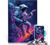 Puzzle da 1000 pezzi per adulti Chitarra Astronauta nello Spazio Giochi educativi Decorazione della casa Regali di Babbo Natale segreto 52x38cm