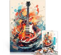 Puzzle da 1000 pezzi per adulti Chitarra Eleganza Armonica Gioco di famiglia antistress sfida difficile Migliorare l'amore tra le coppie 38x26cm