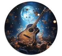 Puzzle da 1000 pezzi per adulti, chitarra galattica, puzzle rotondo fai da te, rompicapo stimolante, gioco perfetto per famiglie o regalo decorativo (67,5x67,5 cm)