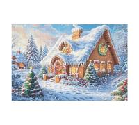 Puzzle Da 1000 Pezzi Per Adulti Christmas Cottage 1000 PCS 75x50cm Regalo Di Compleanno Per Adolescenti Adulti Hobby Divertente Perfetto Per Tempo Libero Esercizio