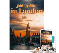 Puzzle da 1000 pezzi per adulti ci vediamo a Londra puzzle da 1000 pezzi giocattolo decorativo da parete taglio di precisione ideale come regalo per tutta la famiglia (38x52cm)