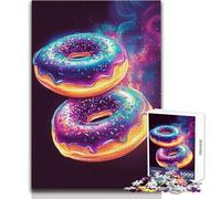 Puzzle da 1000 pezzi per adulti, ciambelle colorate con granelli, rilassante, per il tempo libero, preciso, ad incastro, giocattolo di precisione, dimensioni 50x75cm