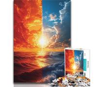 Puzzle da 1000 pezzi per adulti, cielo di ghiaccio e fuoco, 1000 pezzi per adolescenti, ideale come regalo per tutta la famiglia, adatto a bambini di età compresa tra 14 e 18 anni (dimensioni 38x26cm)