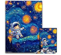 Puzzle da 1000 pezzi per adulti, cielo notturno, astronauta, puzzle in cartone, giochi educativi, migliora l'amore tra coppie dai 14 anni in su, 26x38cm