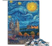Puzzle da 1000 pezzi per adulti, cielo notturno, città, paesaggio urbano, giocattoli educativi, ideale come regalo per tutta la famiglia, dai 14 anni in su dimensioni 26x38cm