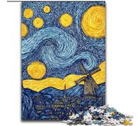 Puzzle da 1000 pezzi per adulti, cielo notturno, città, puzzle in legno 50x75cm, perfetto per la casa o l'ufficio, regalo di Natale ideale