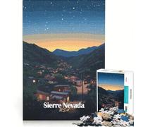 Puzzle da 1000 pezzi per adulti cielo notturno della Sierra Nevada antistress sfida impegnativa collezione d'artista belle arti 38x52cm