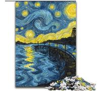 Puzzle da 1000 pezzi per adulti, cielo notturno di Van Gogh, adatto a partire dai 14 anni, ideale come regalo per tutta la famiglia (dimensioni 26x38cm)