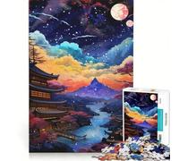 Puzzle da 1000 pezzi per adulti, cielo notturno giapponese, gioco educativo, allena la mente e la manualità, migliora l'amore tra le coppie 50x75cm
