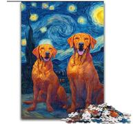 Puzzle da 1000 pezzi per adulti, cielo notturno, Labrador, aiuta il cervello a esercitare i giocattoli avvincenti per coltivare la pazienza, decorazione perfetta dimensioni 26x38cm