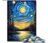 Puzzle da 1000 pezzi per adulti Cielo notturno Van Gogh, giochi educativi per la decorazione della casa, ideale come regalo per tutta la famiglia dimensioni 50x75cm