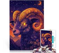 Puzzle da 1000 pezzi per adulti Cielo stellato e pecore Antistress Vacanza in patria Uccidere il tempo perché è ideale come regalo per tutta la famiglia 52x38cm