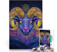 Puzzle da 1000 pezzi per adulti Cielo stellato e pecore Giocattolo educativo intellettuale decomprimente Migliorare l'amore tra le coppie 52x38cm