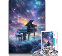 Puzzle da 1000 pezzi per adulti, cielo stellato e pianoforte, difficili da completare ma divertenti e divertenti, regali unici per compleanni e compleanni (75x50cm)