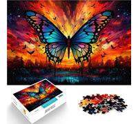 Puzzle da 1000 pezzi per adulti cielo stellato farfalla giocattolo educativo intellettuale decompressione 26 x 38 cm antistress Staycation Tempo ucciso