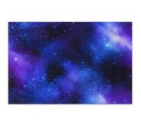 Puzzle da 1000 pezzi, per adulti, cielo stellato, nebulose blu viola, regali per gli amanti dei puzzle, puzzle divertente con paesaggio floreale, 75 x 50 cm