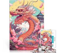 Puzzle da 1000 pezzi per adulti Ciliegia drago giapponese Giocattoli di gioco impegnativi Ogni pezzo è unico - Gioco divertente e stimolante per tutta la famiglia 38x26cm
