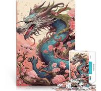 Puzzle da 1000 pezzi per adulti Ciliegia drago giapponese Giocattoli Giochi Educativi Antistress Adatto per la decorazione del desktop 75x50cm