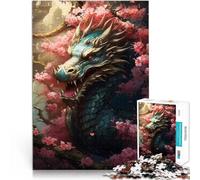 Puzzle da 1000 pezzi per adulti Ciliegia drago giapponese Per il divertimento in famiglia Decorazione murale Regali unici per compleanno e Natale 38x26cm