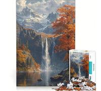 Puzzle da 1000 pezzi per adulti, Cime Nordice Incantate, Gioco Impossibile, Sfida Difficile, Rafforza l'Amore tra le Coppie 38x26cm