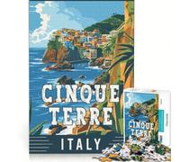 Puzzle da 1000 pezzi per adulti Cinque Terre in Italy | Decorazioni per la casa Allena la mente e le mani Ottimo regalo per i videogiocatori 38x52cm