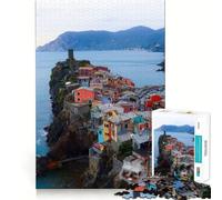 Puzzle da 1000 pezzi per adulti Cinque Terre Premium Cut Divertente gioco stimolante per la mente Gioco rilassante Regalo di Natale tranquillo (50x75cm)