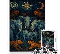 Puzzle da 1000 pezzi per adulti Circle of Guardians Decorazione per la casa Giocattoli Regali per donne Uomini Gioco impossibile con pezzi completamente interconnessi di forma casuale 38x26cm