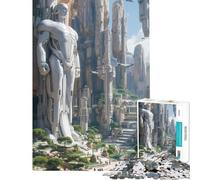 Puzzle da 1000 pezzi per adulti città costruita con intelligenza artificiale divertente attività da fare a casa gioco pratico per tutta la famiglia adatto a partire dai 14 anni (50x75cm)