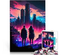 Puzzle da 1000 pezzi per adulti Città dalle tonalità futuristiche Giochi educativi fai da te perché è ideale come regalo per tutta la famiglia 75x50cm