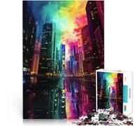 Puzzle da 1000 pezzi, per adulti, città, interessanti puzzle per ridurre lo stress, allenare il cervello e le mani per adolescenti dai 14 anni, 26 x 38 cm