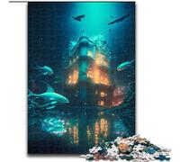 Puzzle da 1000 pezzi per adulti, città sommersa, puzzle da 1000 pezzi, regalo perfetto per compleanni, feste e decorazioni per la casa (dimensioni 50x75cm)