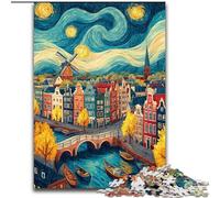 Puzzle da 1000 pezzi per adulti "Città sotto il cielo notturno" Puzzle impossibili per adulti 50X75CM Regalo perfetto per genitori, amanti, amici - Età 14+
