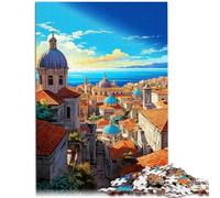 Puzzle da 1000 pezzi per adulti Città Vecchia di Dubrovnik CC AFS competizione a mano offerta come regalo per tutta la famiglia 26 x 38 cm