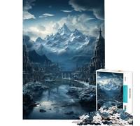 Puzzle da 1000 pezzi per adulti Cittadella Incantata del Gelo gioco educativo e stimolante ideale per momenti di relax divertimento e umorismo perfetto come idea regalo (dimensioni 38x52cm)