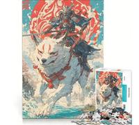 Puzzle da 1000 pezzi per adulti Clan del Lupo Samurai giochi per famiglie taglio di precisione collezione d'artista belle arti 38x26cm