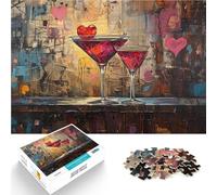 Puzzle da 1000 pezzi per adulti Cocktail d'amore Difficile da completare ma divertente e umoristico Decorazioni e regali unici per la casa 75x50cm