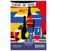 Puzzle Da 1000 Pezzi Per Adulti Coeur De Rose Wine Puzzle Per Adulti Gioco Rompicapo Difficile Compleanno E Natale 70x50cm/1000pcs