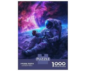 Puzzle Da 1000 Pezzi Per Adulti Coffee Astronaut in Space Puzzle Antistress Giocattoli Difficili Regali Unici Per Compleanno E Natale 38x26cm/1000pcs