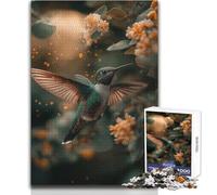Puzzle da 1000 pezzi per adulti Colibrì in volo Gioco di precisione esatto per trascorrere un piacevole tempo libero Dimensioni giocattolo 38x26cm