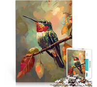 Puzzle da 1000 pezzi per adulti Colibrì sul ramo Difficile da completare ma divertente e umoristico Migliorare l'amore tra le coppie 75x50cm