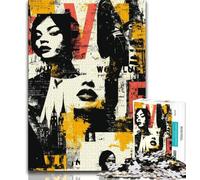 Puzzle da 1000 pezzi per adulti, collage di attori del mondo, difficili da completare ma divertenti e divertenti, regali unici per compleanni e compleanni (38x26cm)