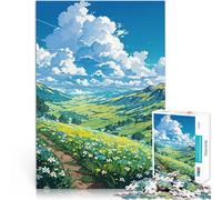 Puzzle da 1000 pezzi per adulti Colline in fiore Giocattolo educativo intellettuale decomprimente è ideale come regalo per tutta la famiglia 75x50cm