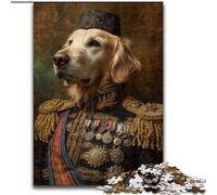 Puzzle da 1000 pezzi per adulti, Colonnello Golden Retriever, Puzzle per adulti, Attività per rafforzare il legame familiare, feste e compleanni (Dimensioni 50x75cm)